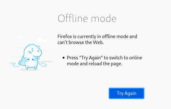 firefox is offline